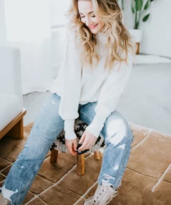 Lauriebelles Roslyn Mock Neck Sweater By Chelsea DeBoer