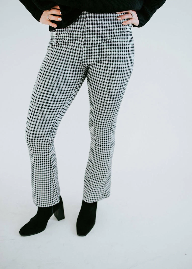 BaeVely On The Horizon Gingham Flare Pant Bottoms 3 BaeVely On The Horizon Gingham Flare Pant Bottoms