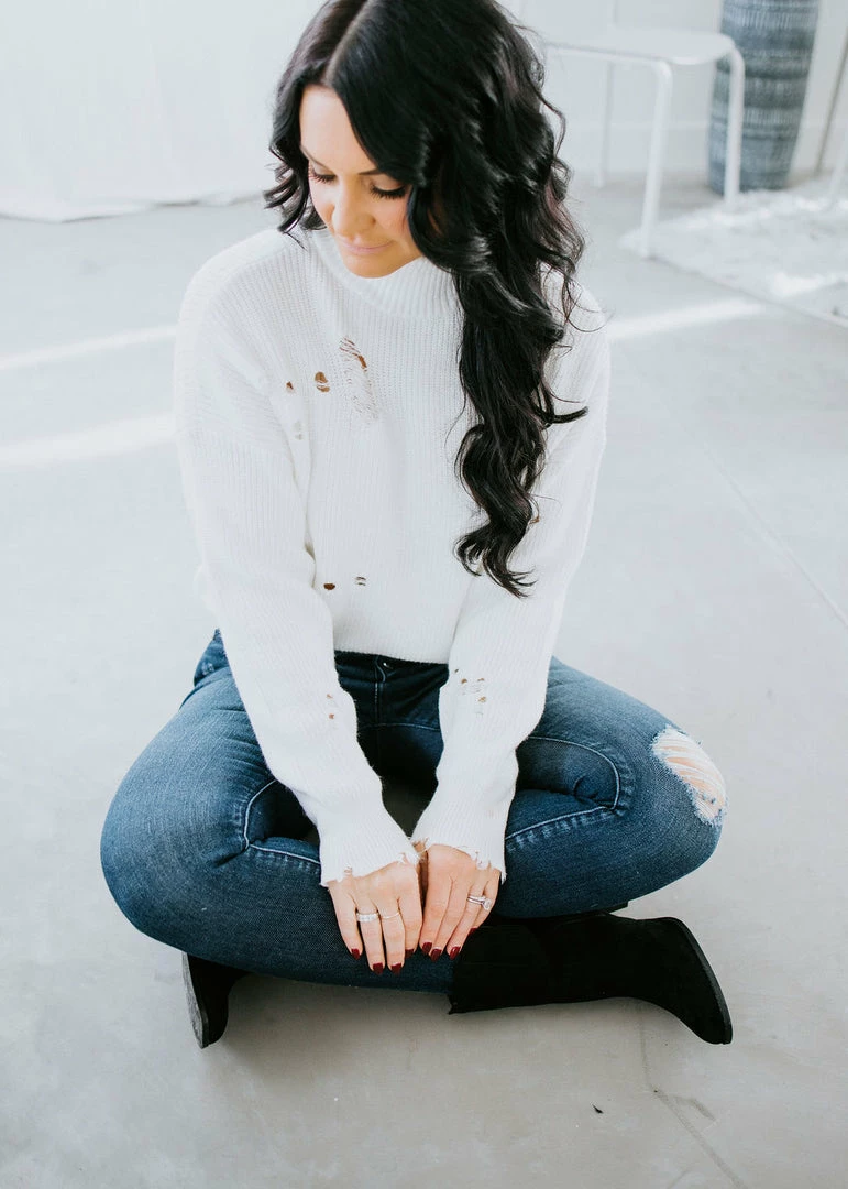 Lauriebelles Lily & Lottie Ettie Distressed Sweater By Chelsea DeBoer 6 Lauriebelles Lily & Lottie Ettie Distressed Sweater By Chelsea DeBoer