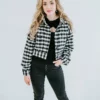 Le Lis Avis Cropped Gingham Jacket Outerwear