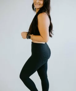 Mono B Bottoms Crushing It Textured Leopard Leggings