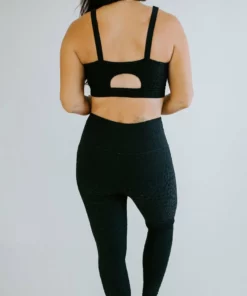 Mono B Bottoms Crushing It Textured Leopard Leggings