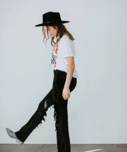 Blue Buttercup Fringe Feelings Flare Pant Bottoms