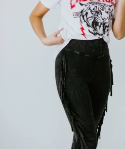 Blue Buttercup Fringe Feelings Flare Pant Bottoms