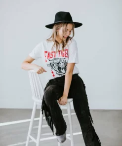 Blue Buttercup Fringe Feelings Flare Pant Bottoms