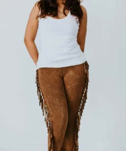 Blue Buttercup Fringe Feelings Flare Pant Bottoms