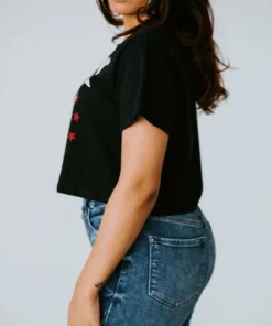 Rustee Clothing Cowboy Country Graphic Crop Tee