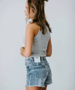 KanCan Lolli Bandana Print Denim Short