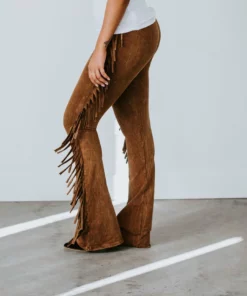 Blue Buttercup Fringe Feelings Flare Pant Bottoms