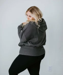 Mono B Jayda Dolman Zip Up Hoodie Curvy