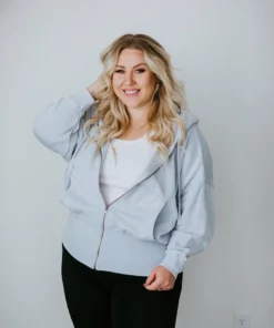 Mono B Jayda Dolman Zip Up Hoodie Curvy