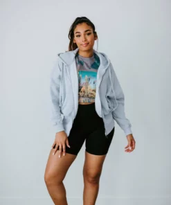 Mono B Jayda Dolman Zip Up Hoodie Curvy