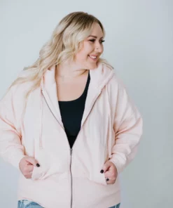 Mono B Jayda Dolman Zip Up Hoodie Curvy