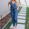 Sweet Lovely By Jen Everyday Ease Denim Jumpsuit Curvy
