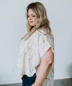 BucketList Lucinda Marble Print Top Tops