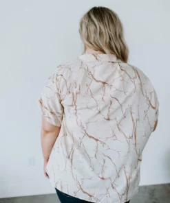 BucketList Lucinda Marble Print Top Tops
