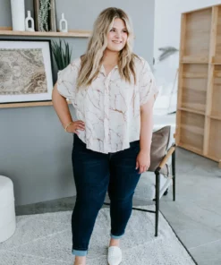 BucketList Lucinda Marble Print Top Tops