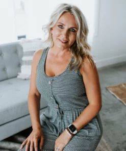 Fantastic Fawn Sitting Pretty Stripe Jumpsuit Dresses