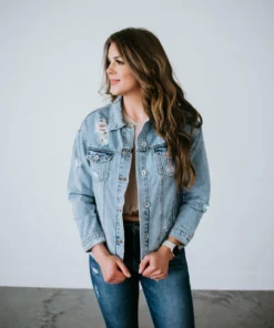 Special A Chandra Distressed Denim Jacket Outerwear