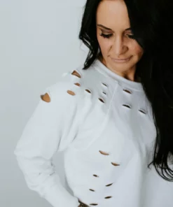 Lauriebelles Lily & Lottie Wren Distressed Crew Sweatshirt By Chelsea DeBoer 21 Lauriebelles Lily & Lottie Wren Distressed Crew Sweatshirt By Chelsea DeBoer