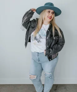 POL Clothing Inc. Fringe Benefits Denim Jacket