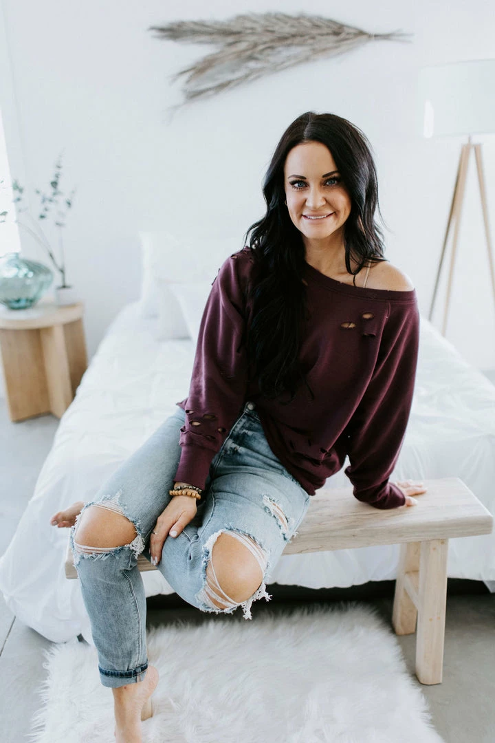 Lauriebelles Lily & Lottie Wren Distressed Crew Sweatshirt By Chelsea DeBoer 17 Lauriebelles Lily & Lottie Wren Distressed Crew Sweatshirt By Chelsea DeBoer