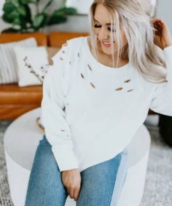 Lauriebelles Lily & Lottie Wren Distressed Crew Sweatshirt By Chelsea DeBoer 22 Lauriebelles Lily & Lottie Wren Distressed Crew Sweatshirt By Chelsea DeBoer
