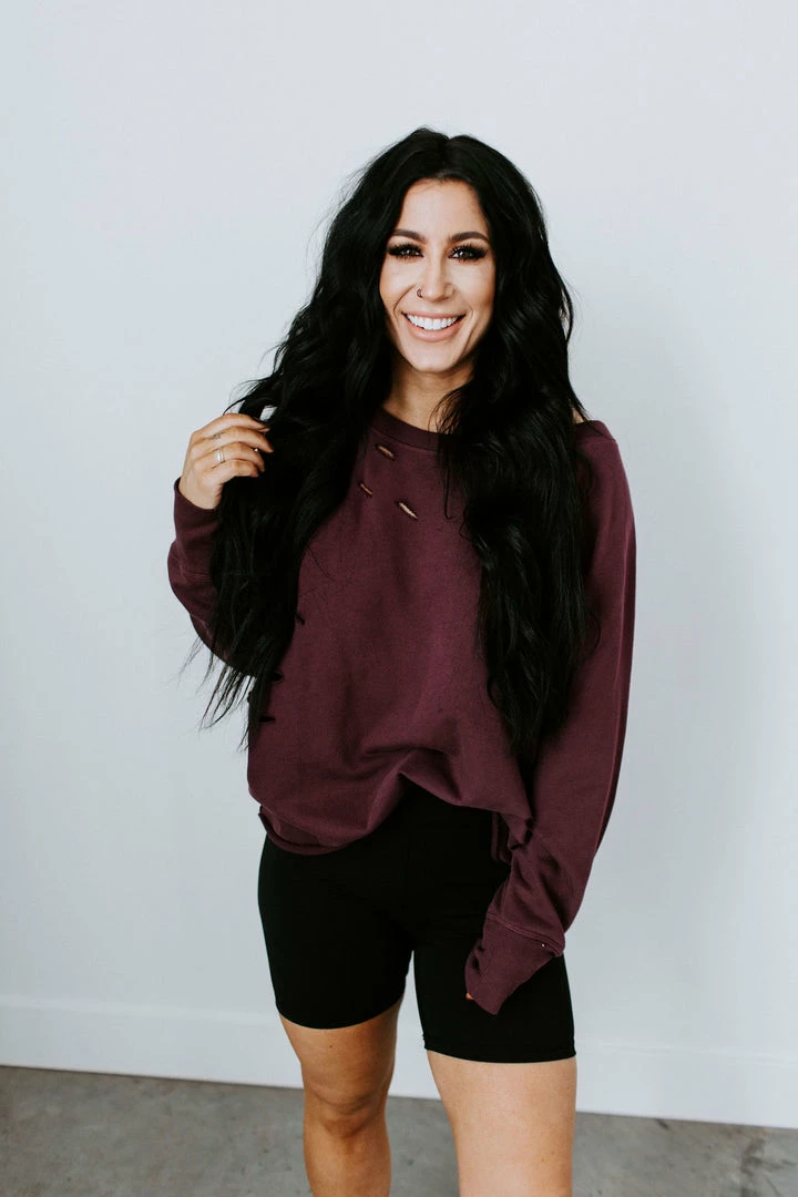 Lauriebelles Lily & Lottie Wren Distressed Crew Sweatshirt By Chelsea DeBoer 13 Lauriebelles Lily & Lottie Wren Distressed Crew Sweatshirt By Chelsea DeBoer