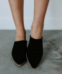 SOTD Footwear Leaving Soon Suede Mules Shoes