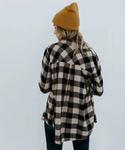 Apple Tree Apparel Breya Button Down Plaid Shirt Tops