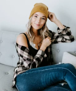Apple Tree Apparel Breya Button Down Plaid Shirt Tops