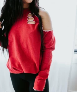 Whitehouse Lily & Lottie Monroe Cold Shoulder Sweatshirt By Chelsea DeBoer