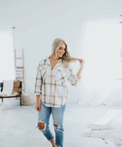 26 International Bayker Button Up Top