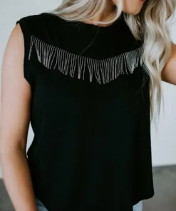 Le Lis Hang Around Fringe Tank Tops