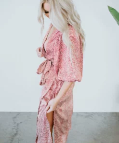 Bucketlist Lana Kimono Wrap Midi Dress