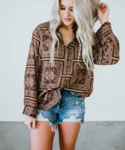 Mimosa Denver Button Up Top Tops