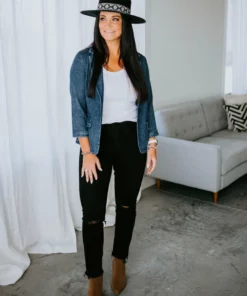 Bibi Out To Impress Denim Blazer Outerwear