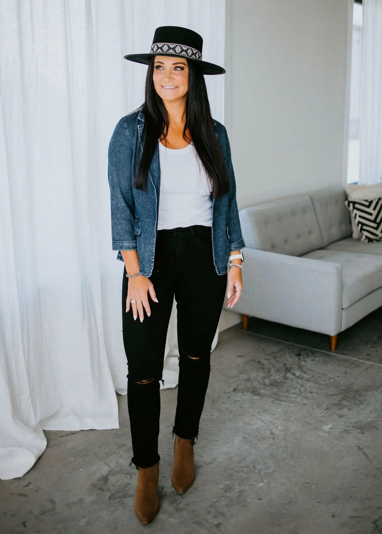 Bibi Out To Impress Denim Blazer Outerwear 3 Bibi Out To Impress Denim Blazer Outerwear