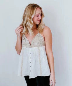 POL Tops Paisley Pursuit Halter Top