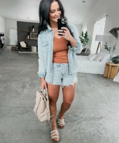 Lauriebelles Corb Lily & Lottie Pearl Snap Denim Shirt