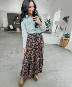 Lauriebelles Corb Lily & Lottie Pearl Snap Denim Shirt