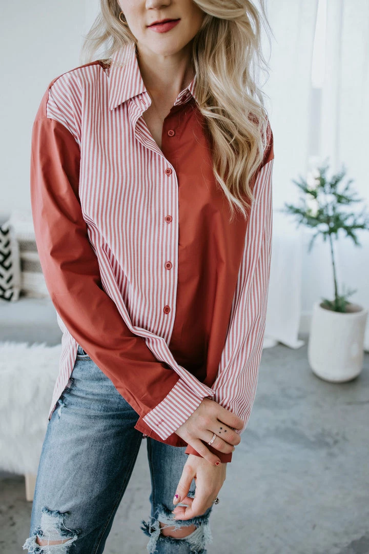 Aaron & Amber Freddie Two Tone Top Tops 3 Aaron & Amber Freddie Two Tone Top Tops