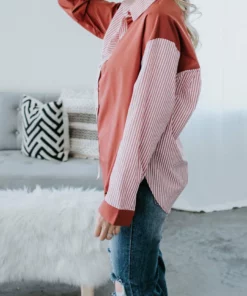 Aaron & Amber Freddie Two Tone Top Tops