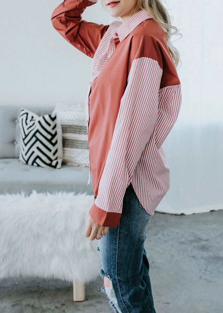 Aaron & Amber Freddie Two Tone Top Tops 4 Aaron & Amber Freddie Two Tone Top Tops