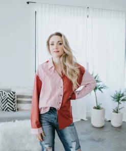 Aaron & Amber Freddie Two Tone Top Tops 9 Aaron & Amber Freddie Two Tone Top Tops