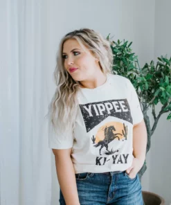 Vintage Soul Yippee Ki-Yay Graphic Tee Curvy