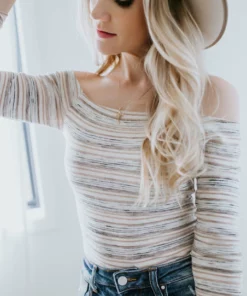 GILLI Thea Off Shoulder Bodysuit Tops