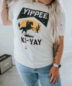 Vintage Soul Yippee Ki-Yay Graphic Tee Curvy