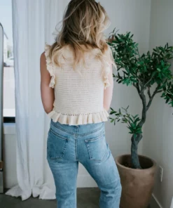 Mable Kai Ruffle Crop Tank