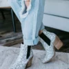 Barn Babe Dako Snake Print Booties Shoes